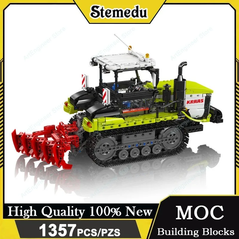 

MOLD KING 1357 шт. гусеничный трактор, строительный набор, строительная машина с дистанционным управлением, сборные кирпичи, игрушки для детей, коллекционеров