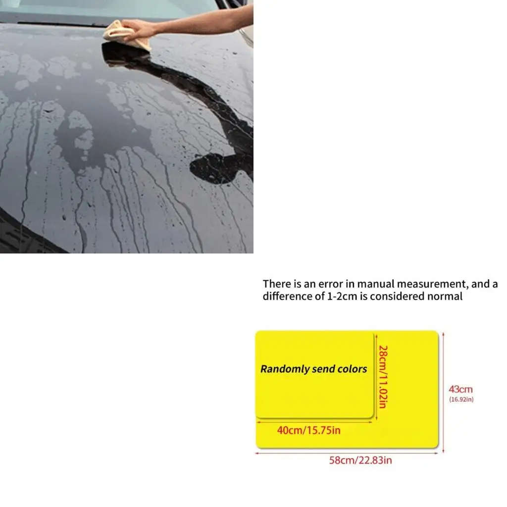  High Absorption PVA Car Towel Random Color Random Color Car Cleaning Towel 2 Size for Daily Vehicle Maintenance & Care