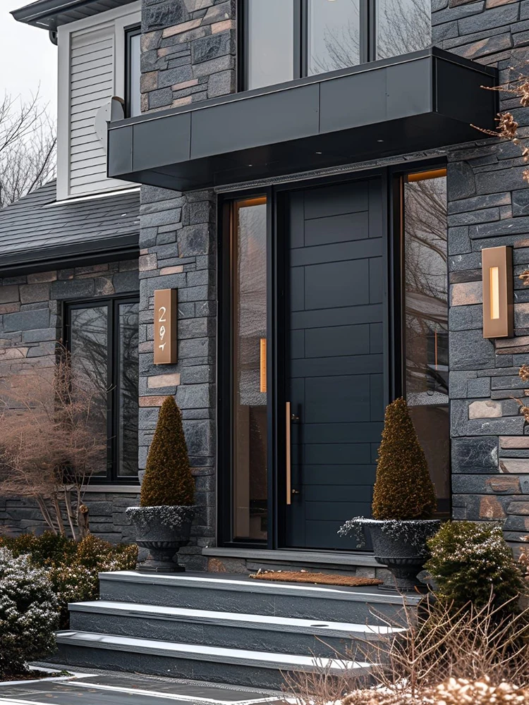 Sixinalu Entrance Security Door Entry Exterior Door Front Interior Door Gate Aluminum Profile Alloy Home Decor Custom Panel