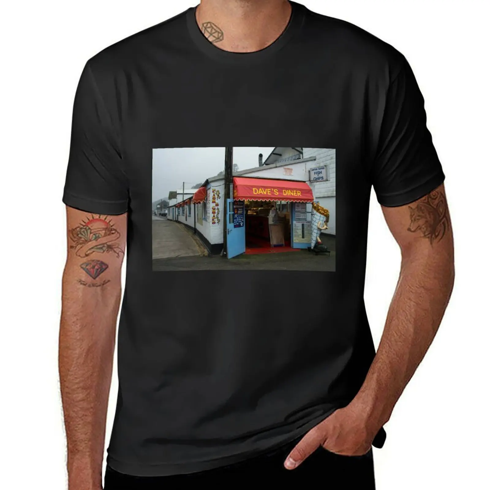 Daves Diner T-Shirt for a boy boys animal print cute clothes plus size tops mens t shirt