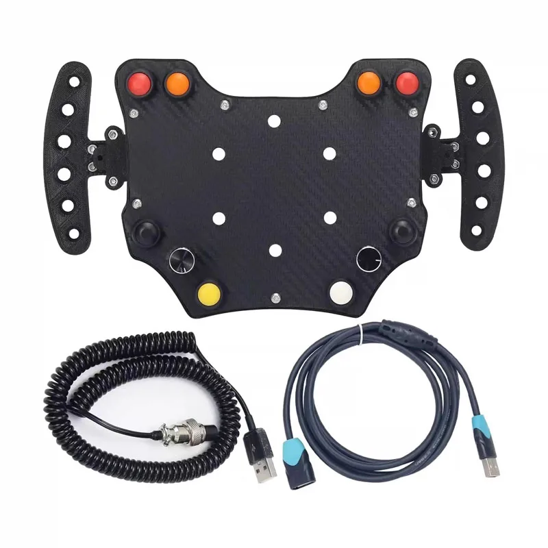 AAAAA  PC USB Simulated Racing Hub Steering Wheel Instrument Button Box Center Console  for Logitech/Trustmaster/Fantec
