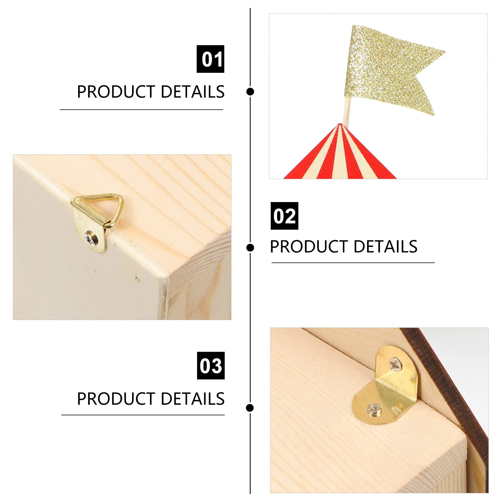 

Circus House Decorative Storage Shelf Sturdy Desktop Display Ornament for Children Room Window Dresser Decoration