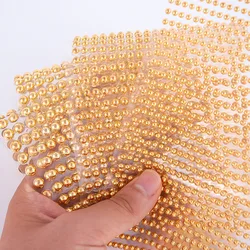 3-6MM Scrapbooking Supplies Golden and Silver Color Half Round Pearls Stickers Self-Adhesive Faux Pearl Embellishment For Crafts