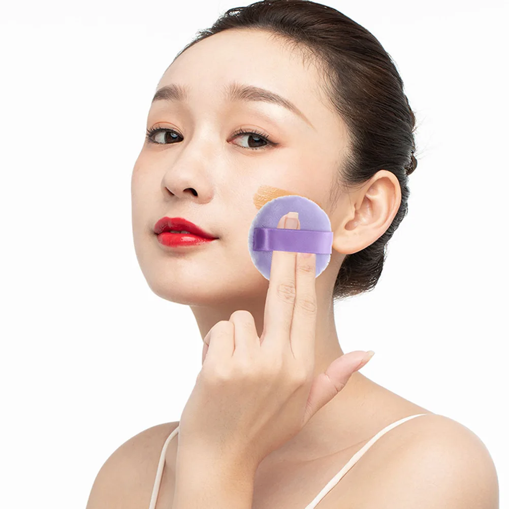 4 pçs algodão maquiagem macio solto pó puff tamanho compacto aplicador de pó facial para fundação corretivo cosméticos