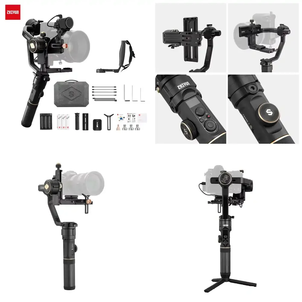 

Zhi Yun Crane 2S 3-Axis Handheld Gimbal Stabilizer for Ni Kon so Ny Pana Sonic DSLR Cameras 80D 90D BMPCC 6K 5D3