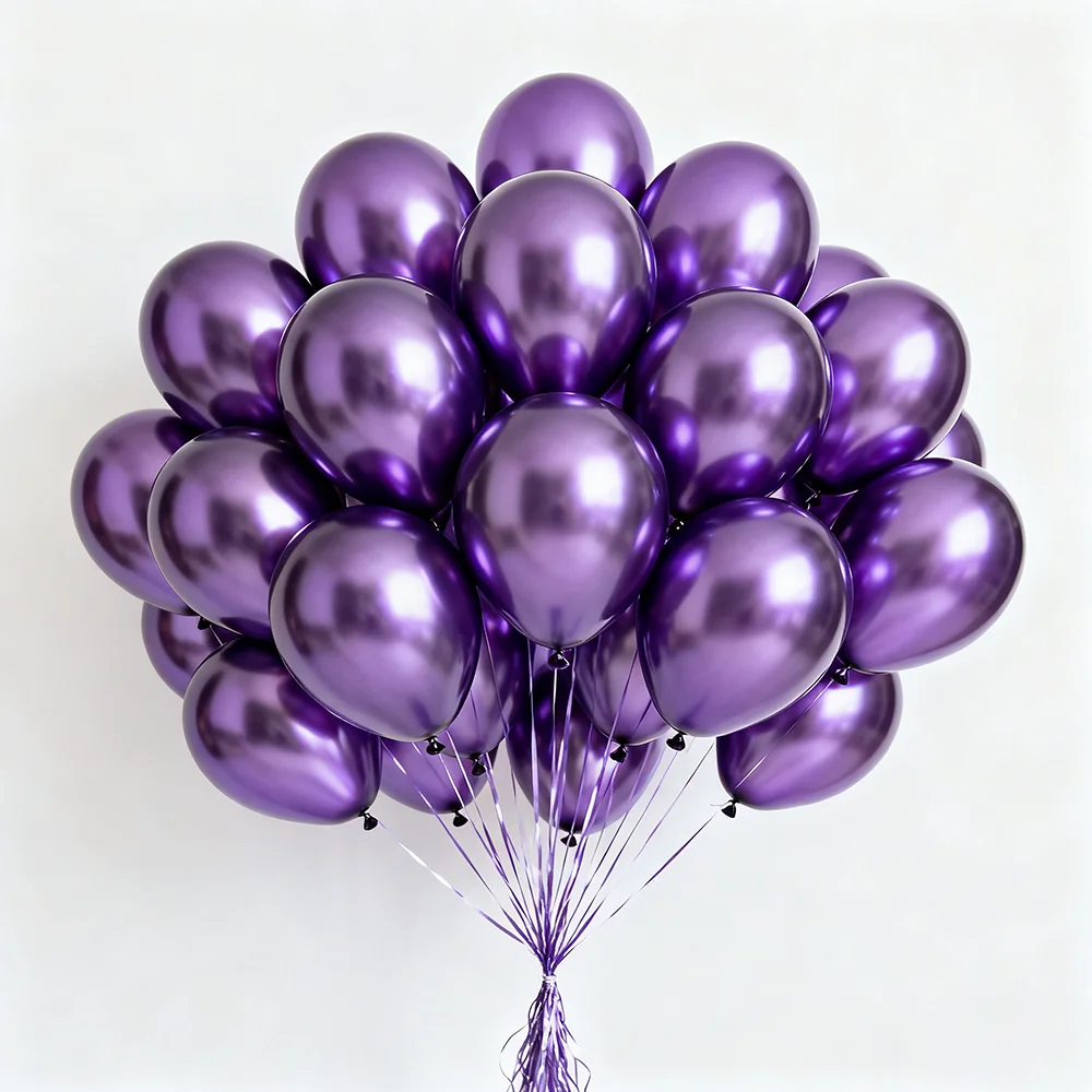 

100pcs Metallic Helium Balloon 10inch 1.8g Small Balloons Chromium Purple Balloon Birthday Party Decoration Wedding Festival