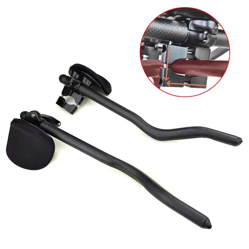 

New Special-shaped TT Handlebar 30° T800 Carbon Fiber Aero Rest Bar TT Handlebar For Road Bike Black Matte Glossy Bicycle Parts
