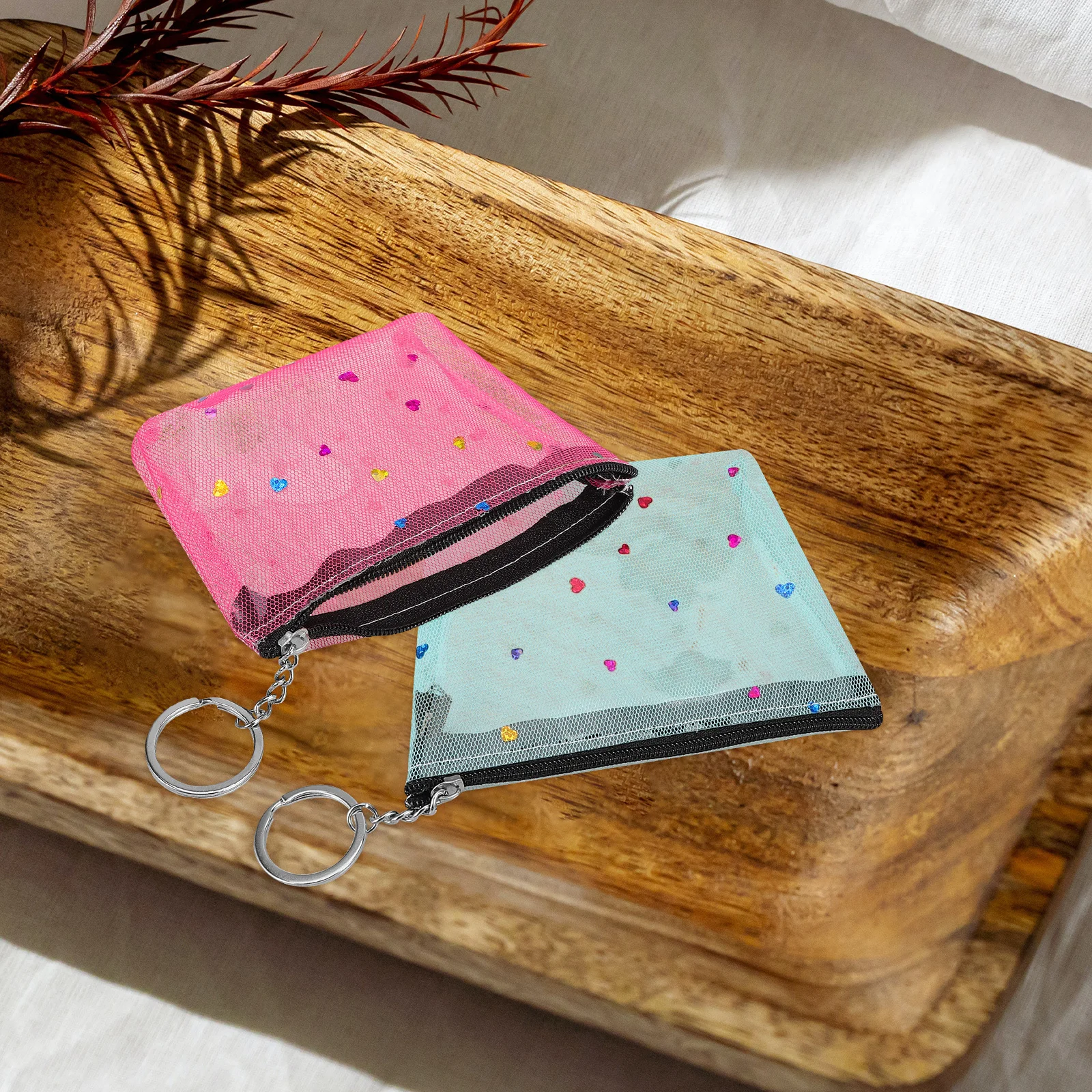 Portamonete da 4 pezzi Portafoglio piccolo Portafoglio con cerniera trasparente Pochette da donna Porta contanti per uso quotidiano Portamonete trasparente