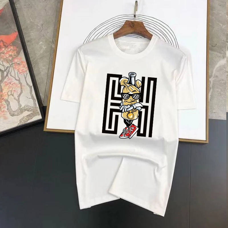 

2023 New Spring Summer Personality T-shirt For Men’s Luxury Banana Printing Snake Hair Greek Mythology T shirt man T Shirt Woman