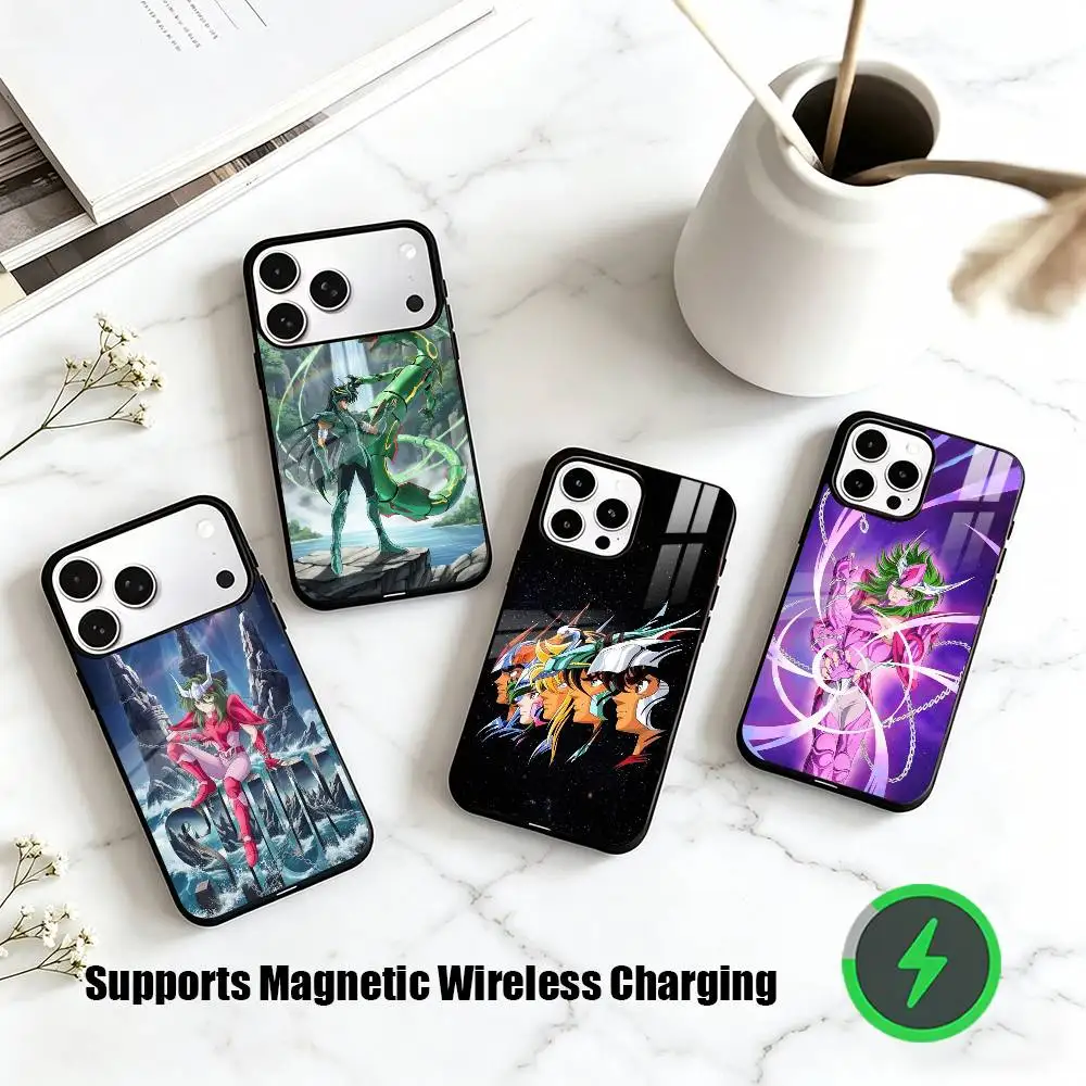 

S-Saint Seiya Phone Case For iPhone17,16,15,14,13,12,11 Plus,Pro Compatible with magnetic wireless charging