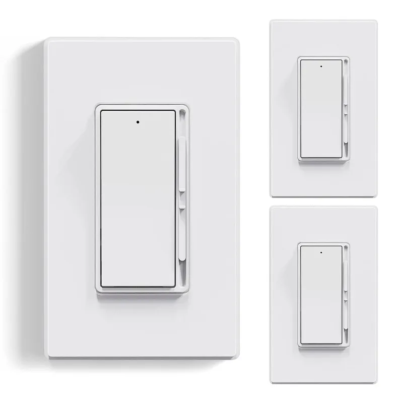 

ELEGRP Digital Dimmer Light Switch for 300W Dimmable LED/CFL Lights and 600W Incandescent/Halogen, Single Pole/3-Way LED Slide D