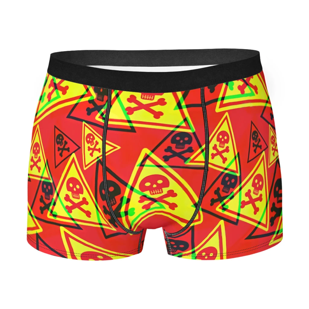 

Danger Skull SignSkull StyleUnderpants Homme Panties Men's Underwear Print Shorts Boxer Briefs