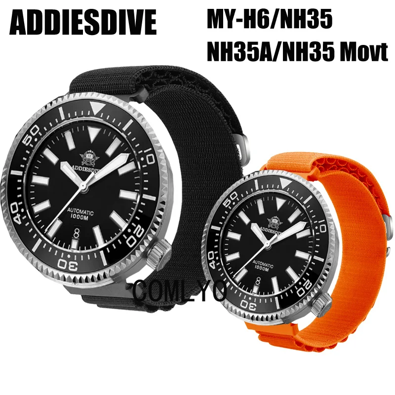 Band For ADDIESDIVE NH35 MY-H6 NH35A Movt Men's watch Strap Nylon Adjustable Soft Bracelet FOR Women Men Belt