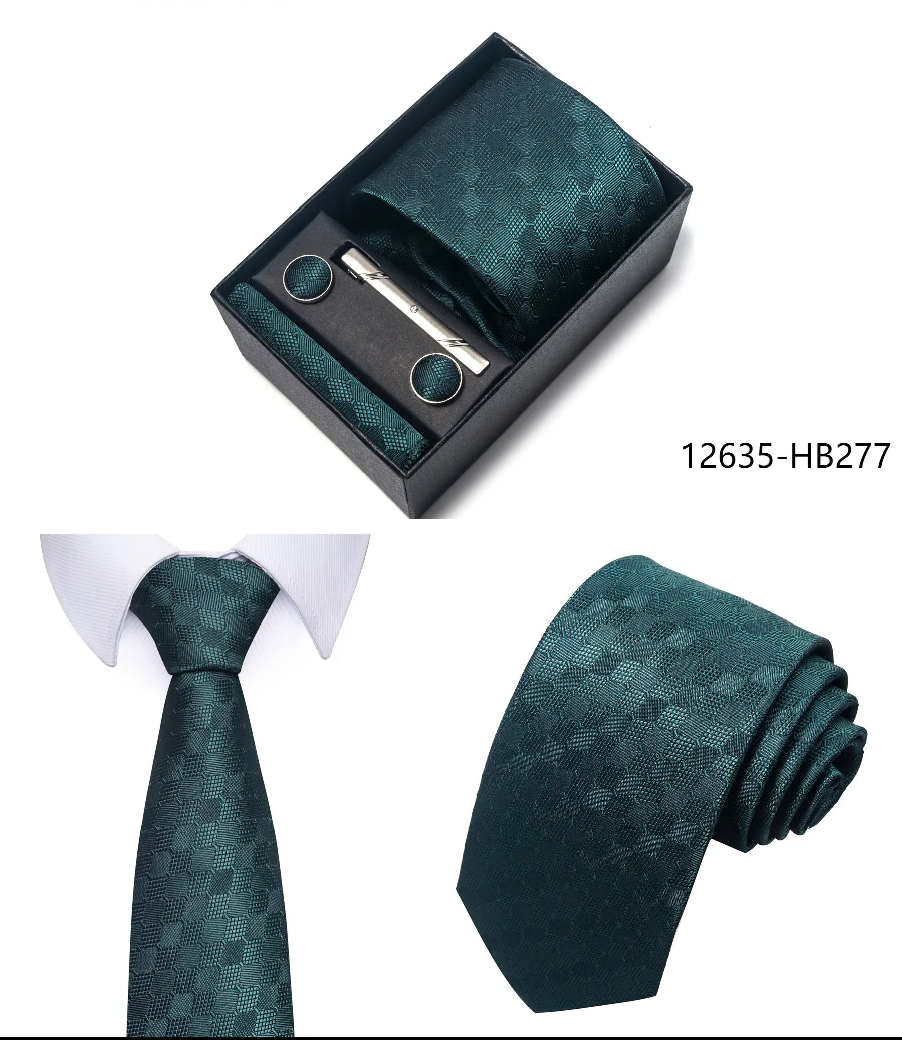 High Grade Holiday Gift Box Brand 8 cm Blue Paisley Tie Handkerchief Cufflink Set Men Necktie Clothing Accessories Birthday Gift