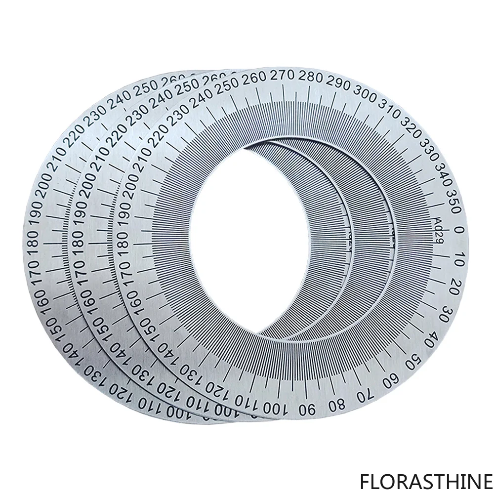 360 Degree Dial Scale Identification Dial Degree Graduated Disk Circle Protractor for Machine Tool Measurement Tools