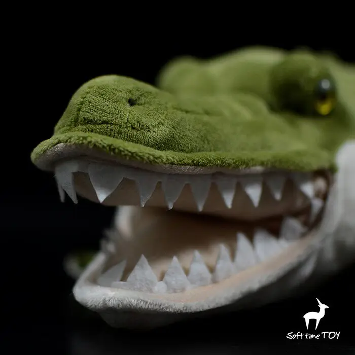 Crocodile plush cute realistic green crocodile doll model gift