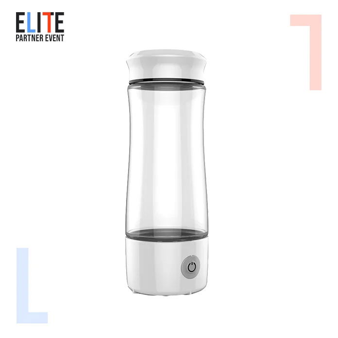 H2 Rich Hydrogen Water Ionizer Electrolysis    Glass Rechargeable hydrogen water bottle with inhaler