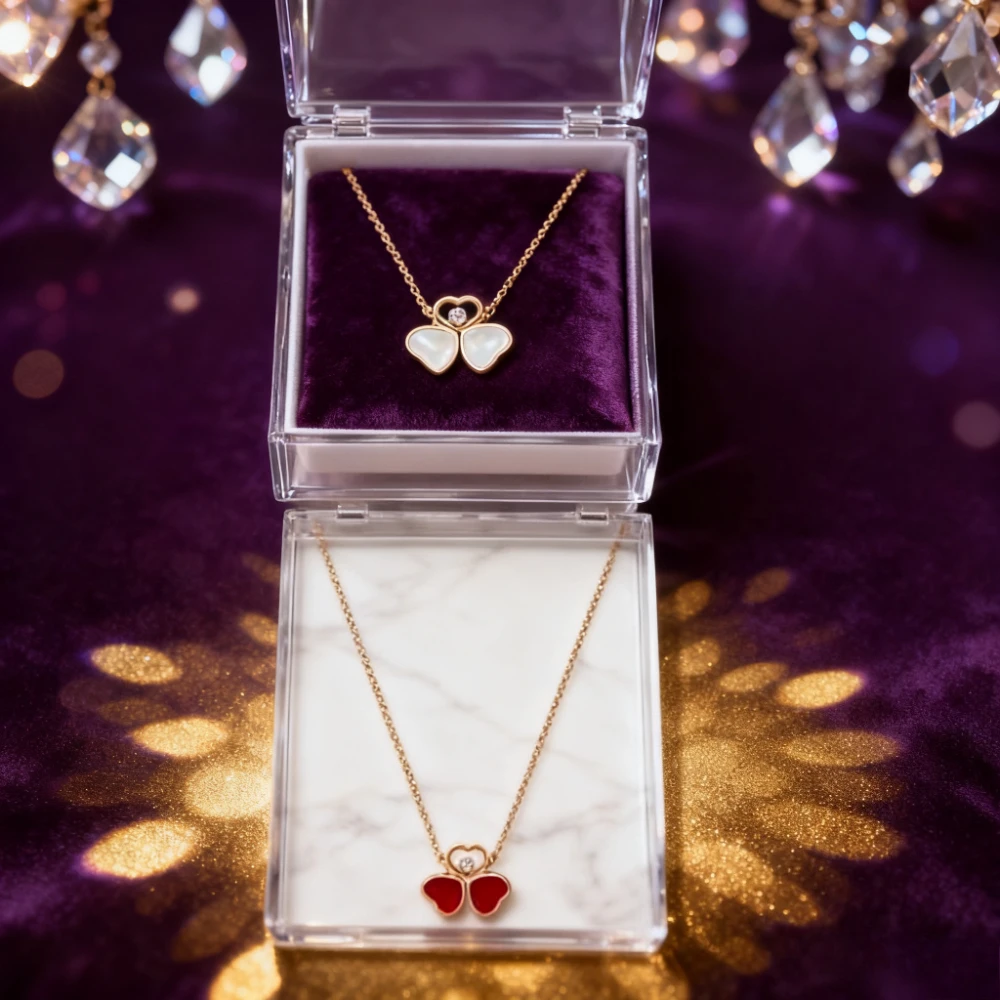 

Ювелирные изделия премиум-класса S925, новый красный агат, ожерелье с лепестками любви и бабочкой, кулон, простой вечерние, рабочее место, универсальный подарок на день матери