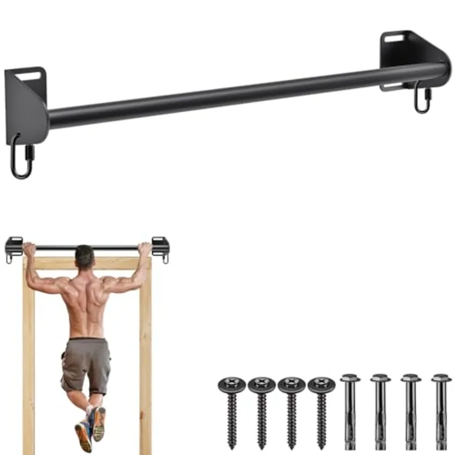 Barra de dominadas montada en la pared, barra de dominadas resistente para puerta, equipo de entrenamiento de gimnasio en casa multifuncional con resistencia