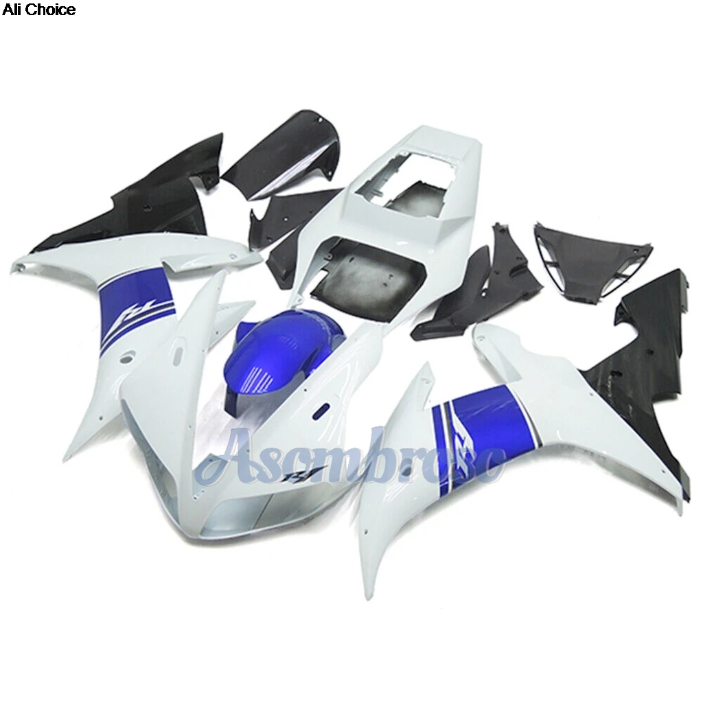

New ABS Plastic Injection Molds Yzf r1 2002 2003 YZFR1 For Yamaha Blue White Bodywork Motorcycle Fairings set
