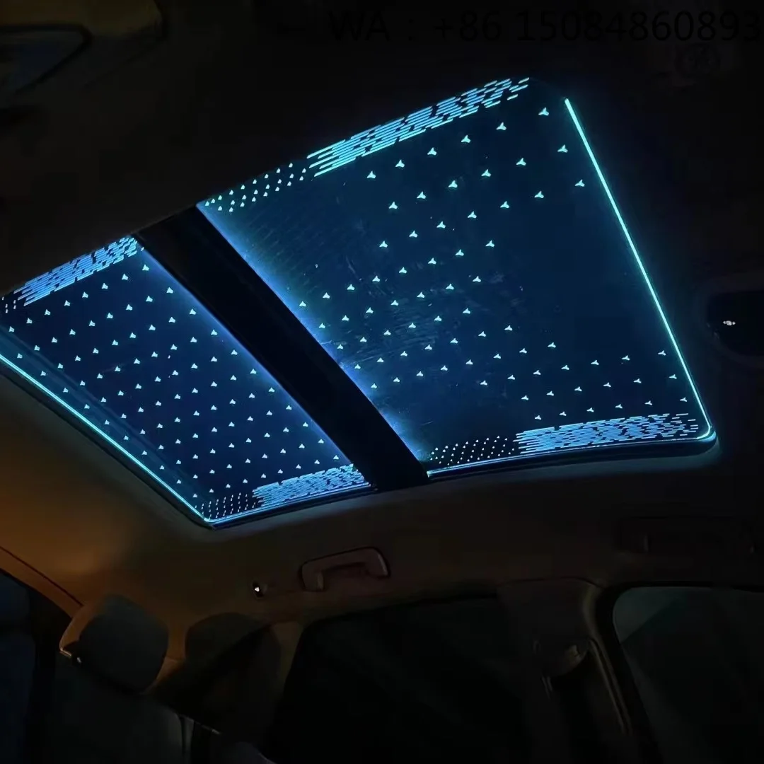Waterproof Color Changing Starry Sky Film Car Panoramic Sunroof Interior Night Atmosphere Decoration Light