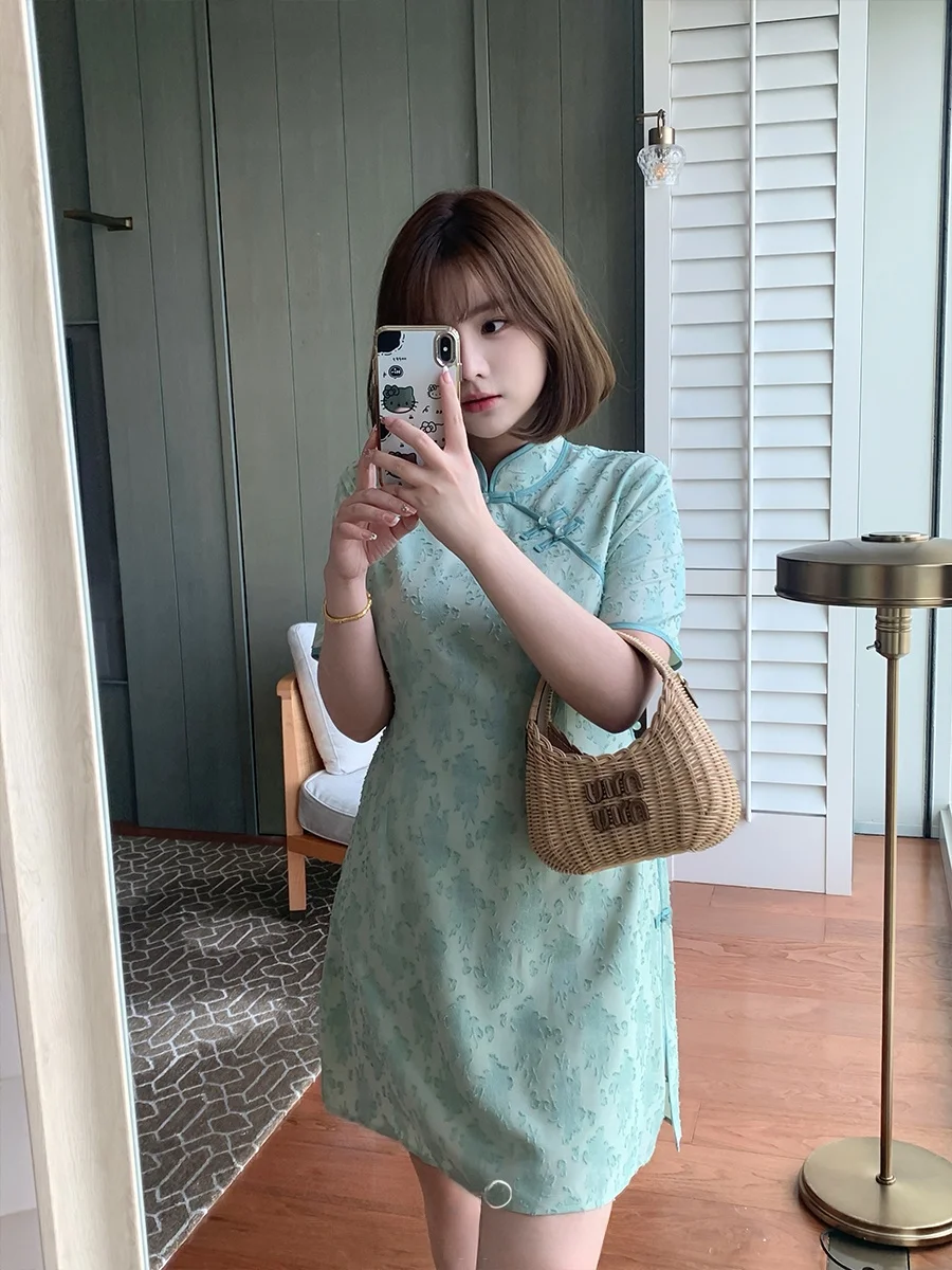 

Maxixe plus Size Women's New Chinese Sle Qipao Dr Summer Loose Waist Cinching Slimming Skirt Commute Sle Polyester Fiber