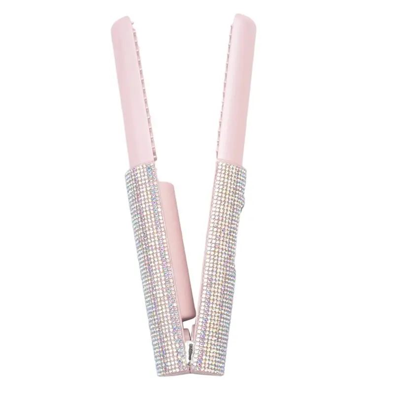 A23F-2-In-1 Electric USB Hair Straightening Brush Straightener Brush Multifunctional Comb Straightening Styler Hair Curler