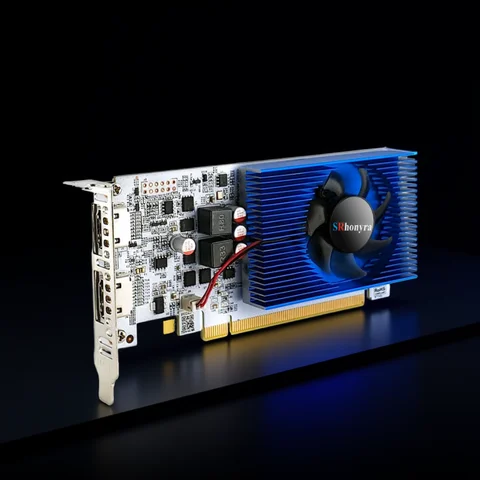 SRhonyra GT 730/RX 550/GT 1030/GTX1050/GTX 1050Ti 4GB Low Profile Graphics Card,SFF,industrial PCs,and OPS mini PC GPU