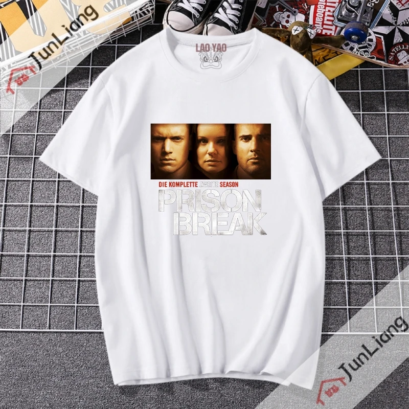 Tv Series Graphic T Shirts Prison Break Y2k Michael Scofield Streetwear  T-shirt Aesthetic Clothing Short Sleeve Top