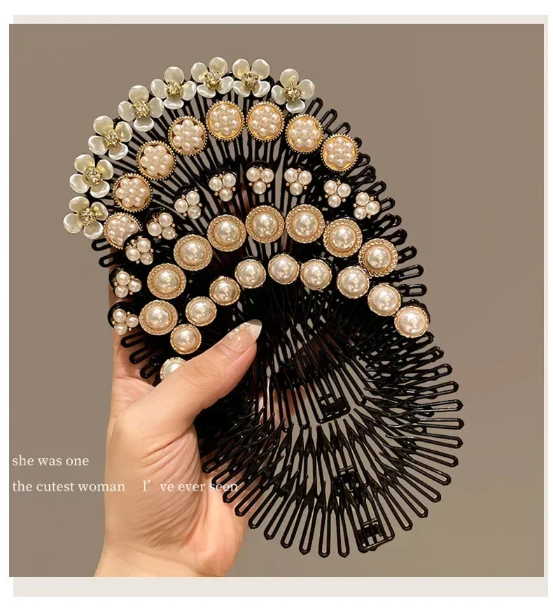 New Korean Round Hair Organizer Girls Women Hair Comb HairClips Children Updo Headwear Girls Kids Women Hair Accessories