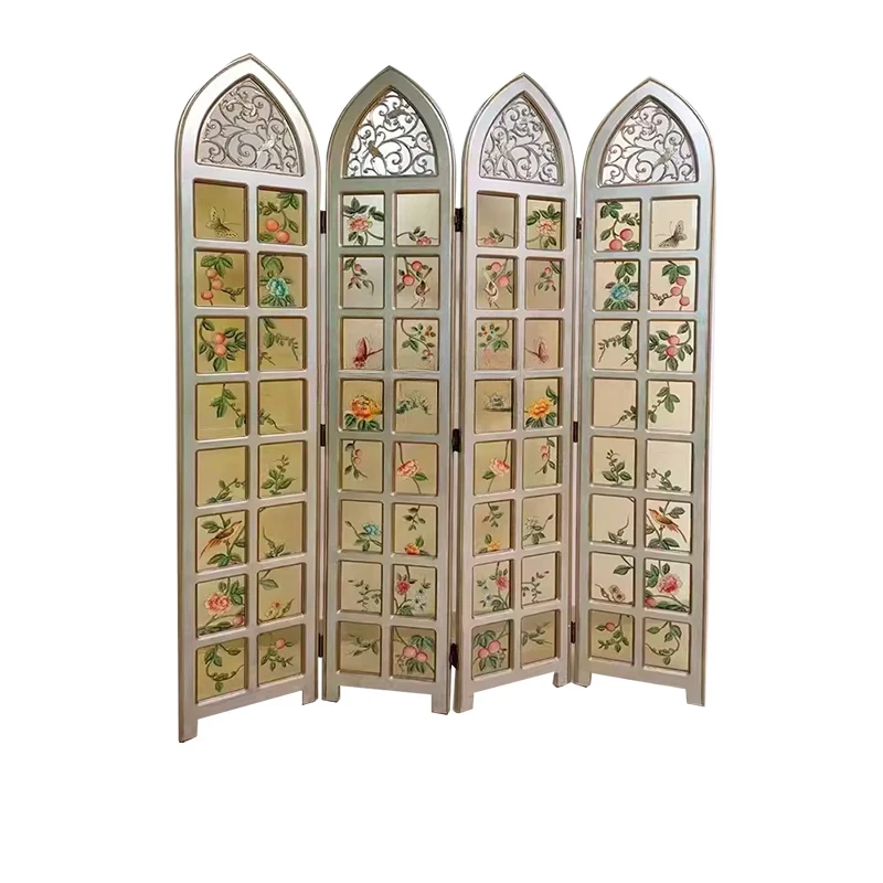 

Французские субреды, экраны для гостиной, роскошные мобильные складные мягкие перегородки, фон, художественная стеклянная перегородка-аккордеон