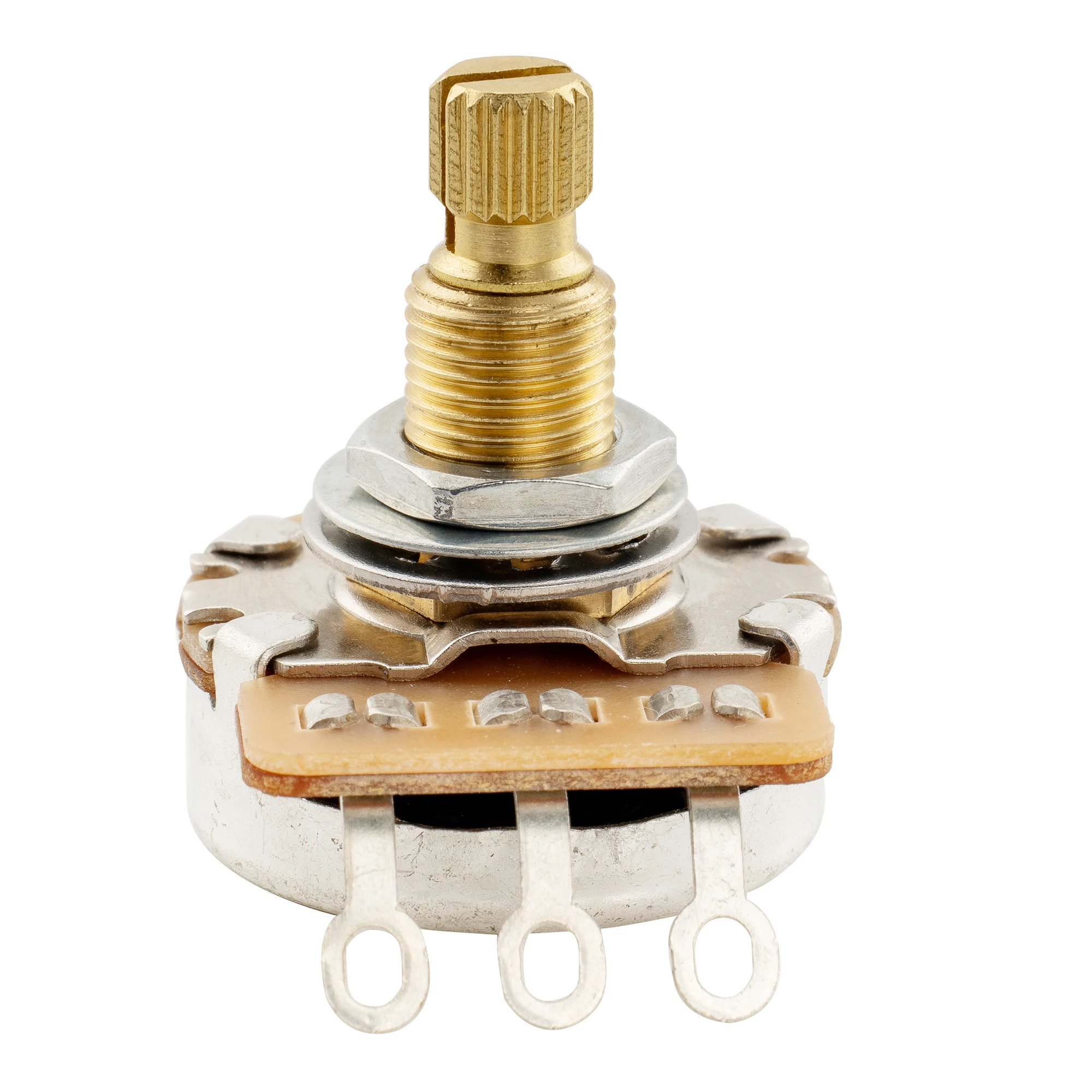 Musiclily Pro HD A250K/B250K/A500K/B500K/A25K/A1M Vollmessing Metrisch Grob 18-Spline Geteilter Schaft Potentiometer – Detail 21