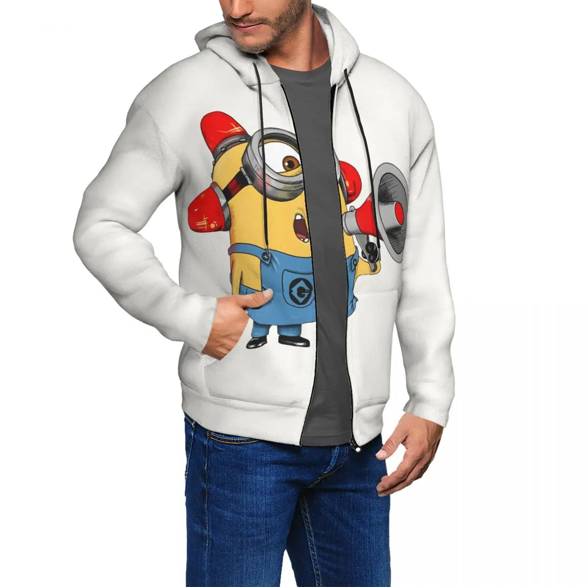 MINIONS Speaker Men's Hoodie Despicable Me Minions  Humorous Hoodies Gift Idea Clothing