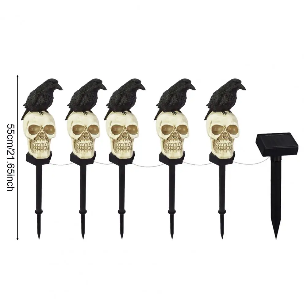 Zewnętrzne lampki na Halloween, wodoodporne solarne lampki do ogrodu w kształcie choinki, dyni, na szpikulec, dekoracje Święty Mikołaj, kruk, czaszka, panda.