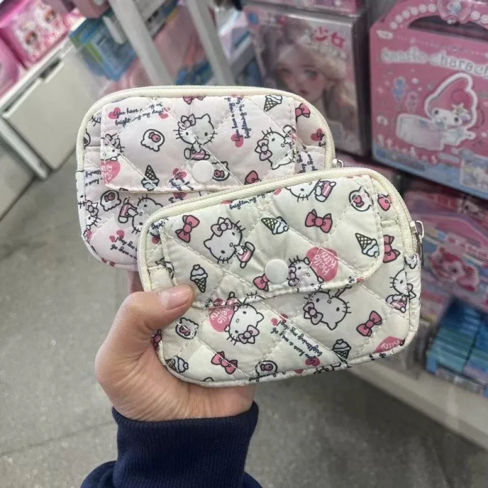New KT cat small card holder, versatile and stylish coin purse, earphone case, key case, CCD storage bag, coin purse, versatile