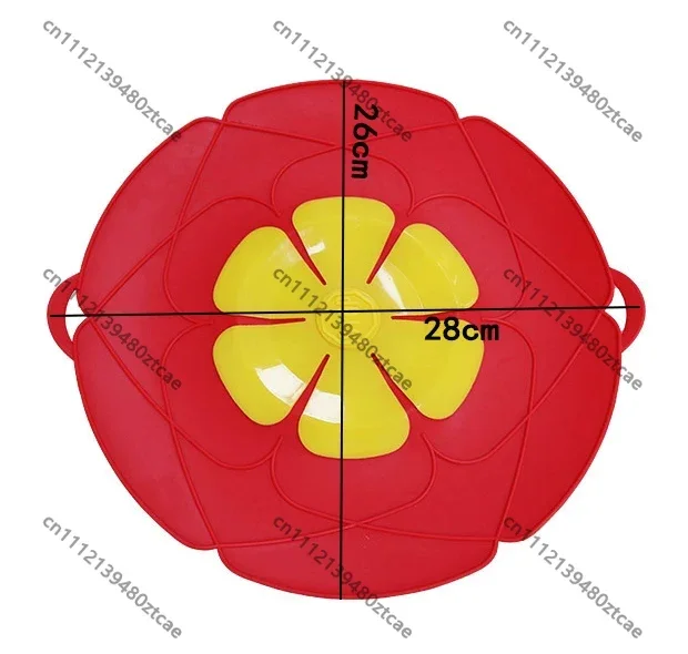 Food‑grade Silicone Anti‑overflow Lid With Ear Handles Spill‑proof Cover For Porridge And Soup Cooking Kitchen Pot Accessory