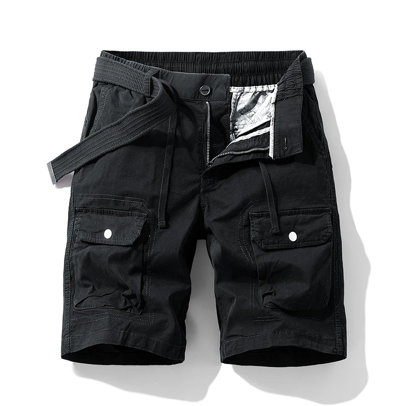 

Summer Overalls Pants Men's High-End Multi-Pocket Mountaineering Pants Outdoor Casual Large Size Men's Elastic Waist Shorts