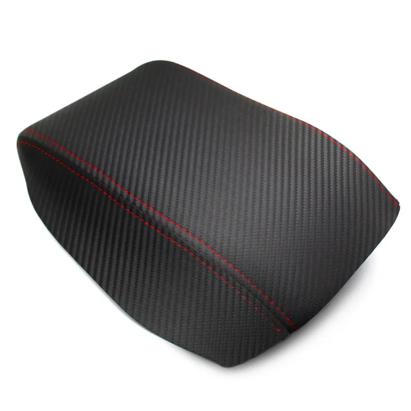 For VW Golf 6 MK6 2010- 2013 Microfiber Leather Carbon Fiber Texture Car Center Console Lid Armrest Box Cover Trim sticky type