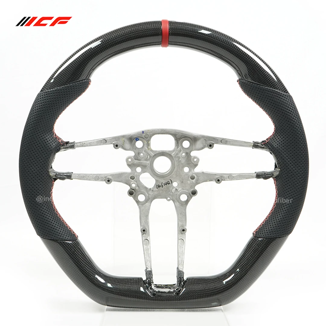 ICF Car Steering Wheel For Porsche Taycan 2019- 2021 Panamera 2021 911 2019-2021 Mission E 2015-2018 Carbon LED Customized STEER