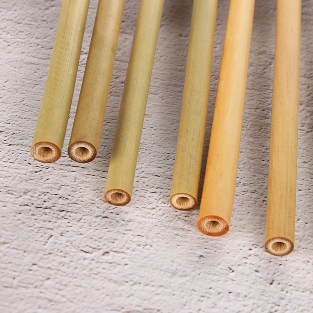 30Pcs Bamboo Straw Reusable Straw 10cm Hollow Wooden Tube Bamboo Drinking Straws for Kitchen Home Party Wedding Bar Tool