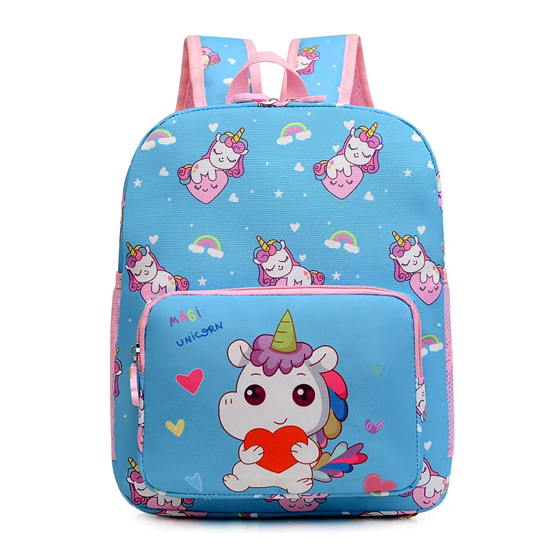 Cartoon Unicorn Kindergarten Schoolbags, mochila de grande capacidade, mochilas escolares primárias, bonito saco de crianças para meninas, 2023