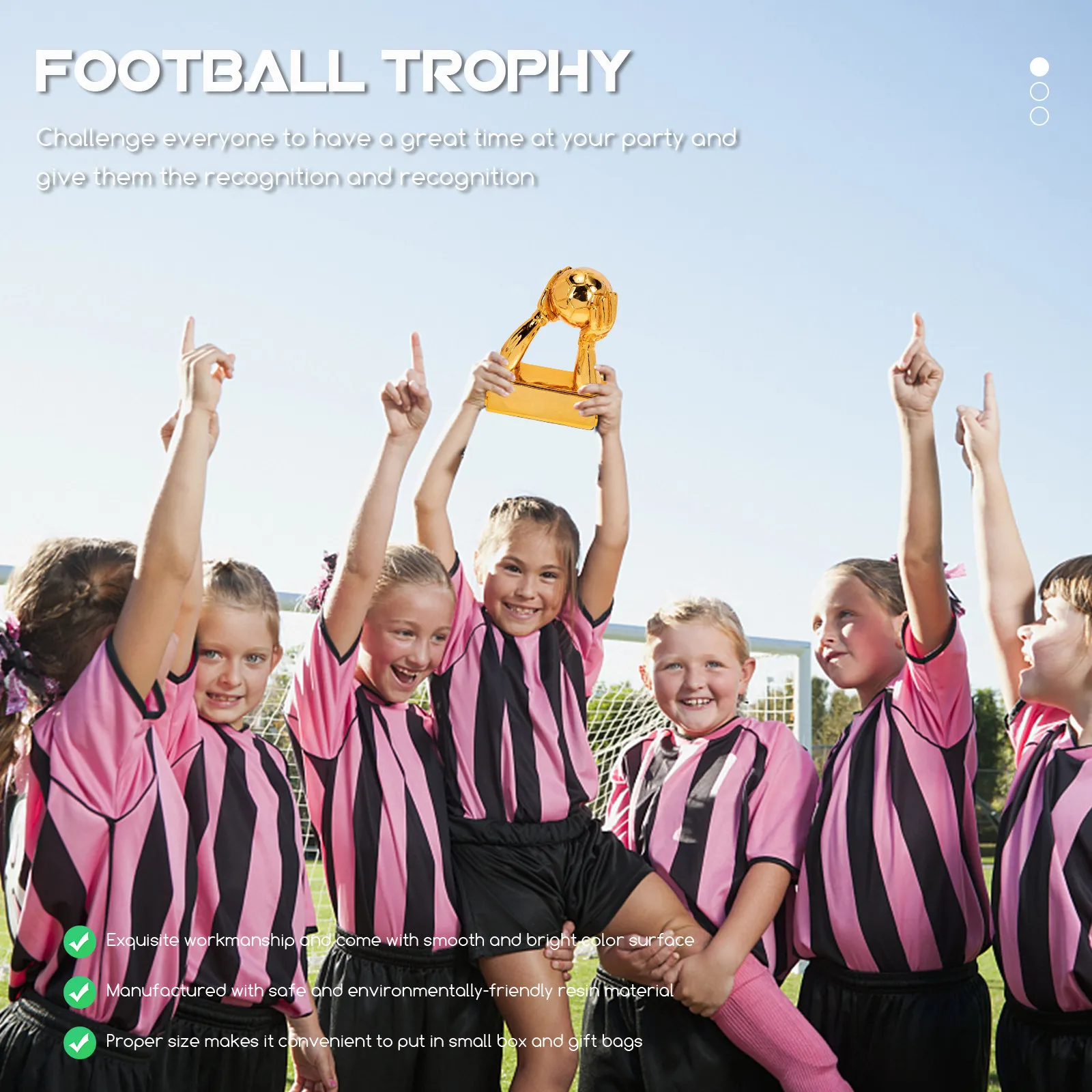 Versatile Resin Football Trophy Style Decorative Soccer Trophy Adornment for Schools Offices Events Competitions