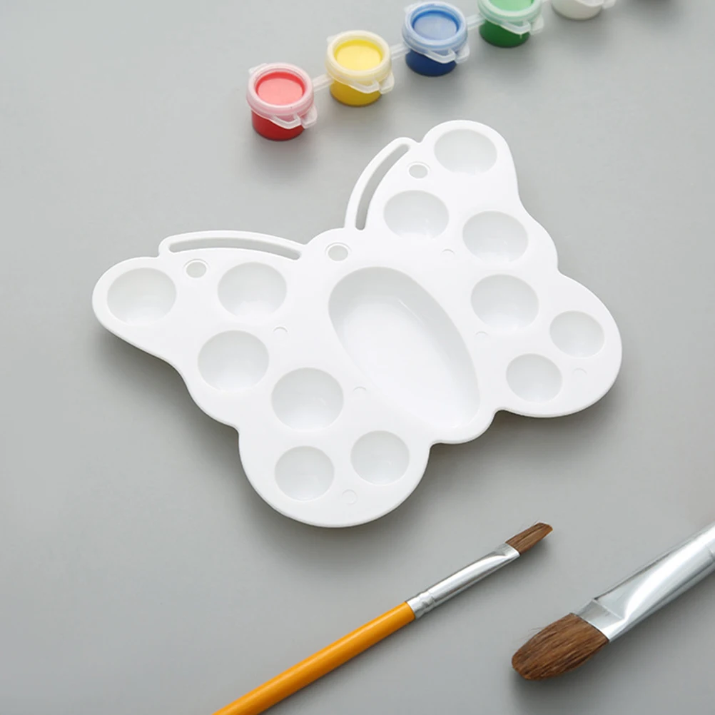 

12pcs Watercolor Butterfly Palette High Quality Plastic Long Service Suitable Oil Painting Pigment Color Mix Tray Creative