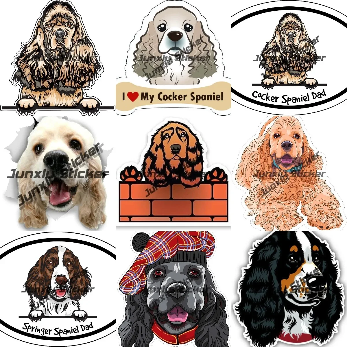 

Cocker Spaniel Stickers English Cocker Spaniel Dog Car Decal Sticker Peel & Stick Windscreen Occlusion Scratch Decor Graphic