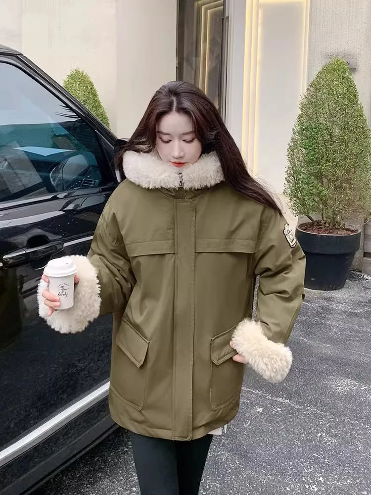 

Женская осенняя куртка-парка из софтшелла на молнии, утепленная, защита от холода, уютная, повседневная, разноцветная, с регулируемым шнурком, модная, для офиса