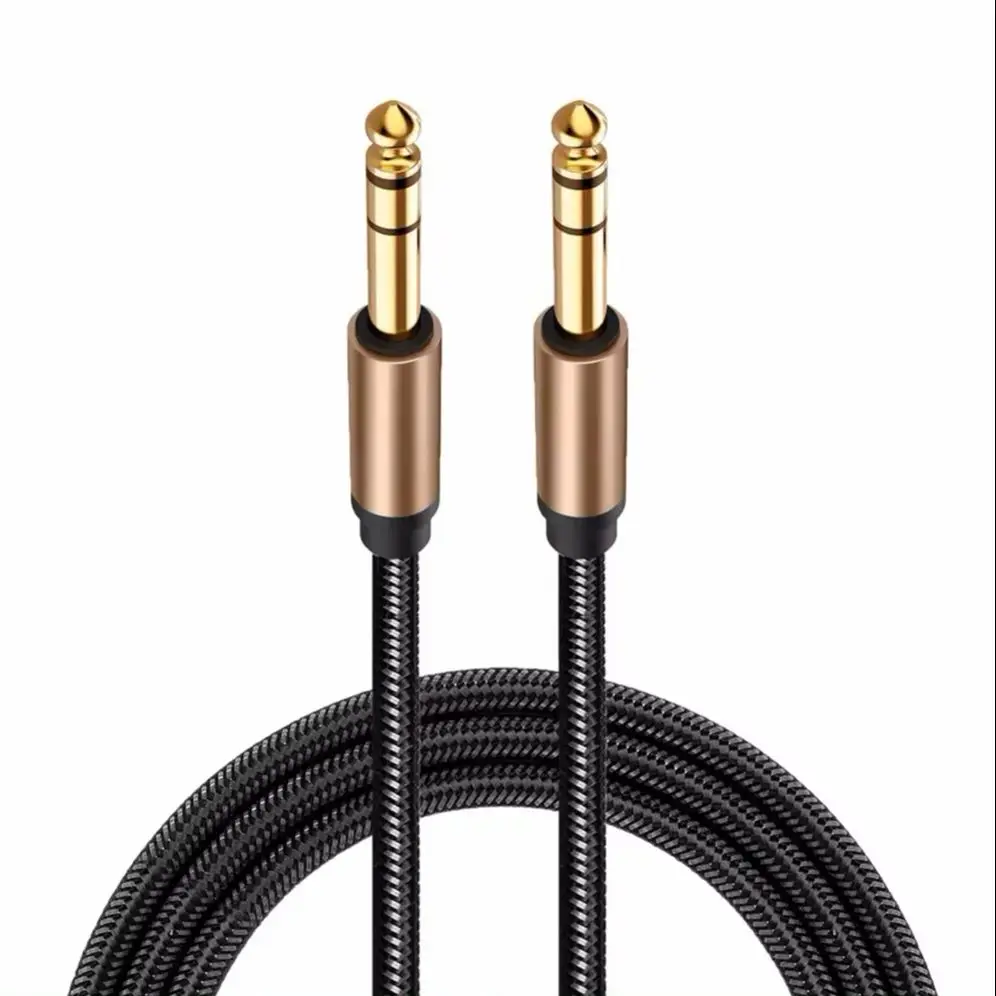 1/4 Inch TRS Instrument Cable 6ft 6.35mm Male Jack Stereo Audio Balanced Line for Electric Guitar Bass Keyboard Mixer Amplifier