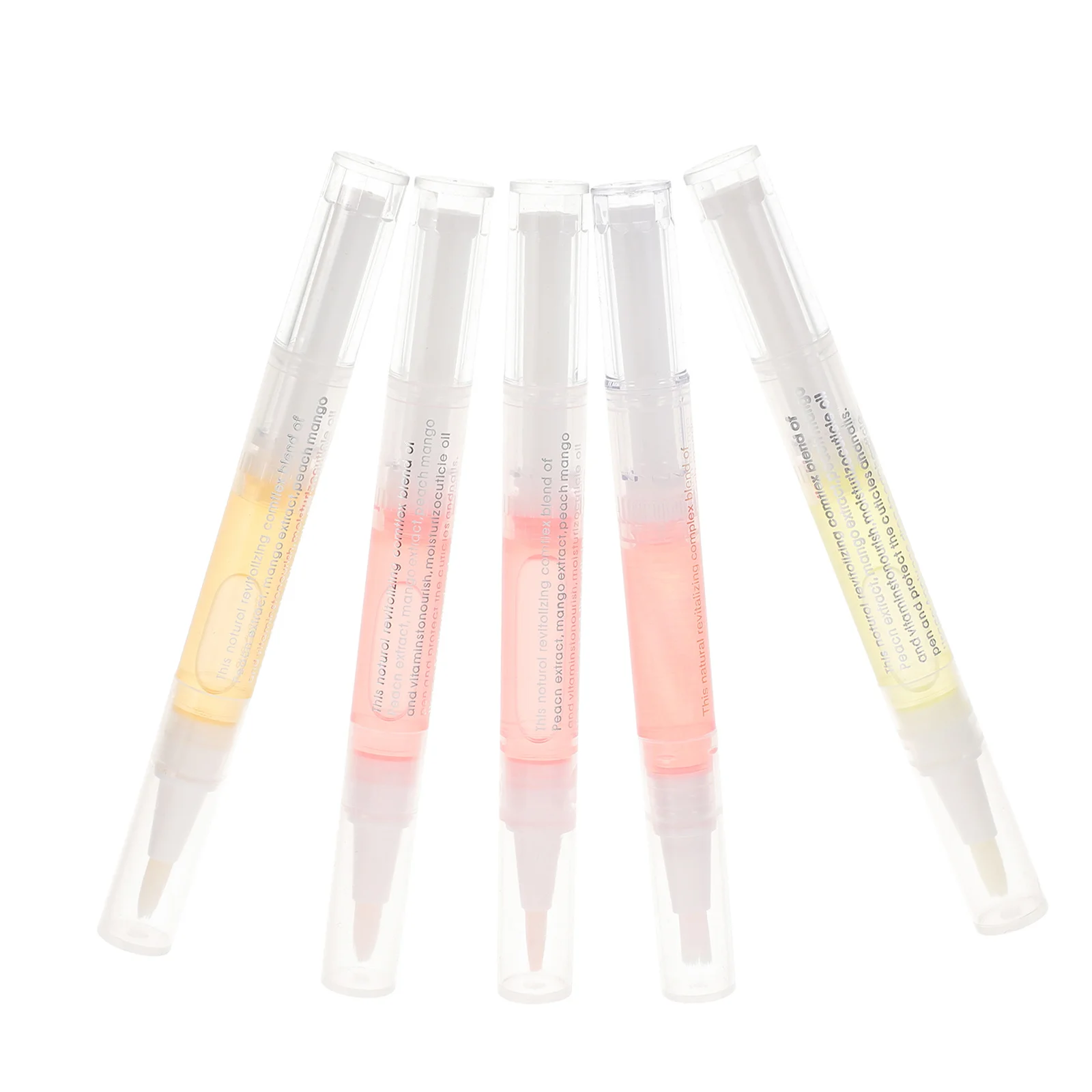 

5Pcs Nail Oil Pen Cuticle Removal Nourishing Moisturizing Rotate Tube Control Long-Lasting Nail Care Supply Compact Salon