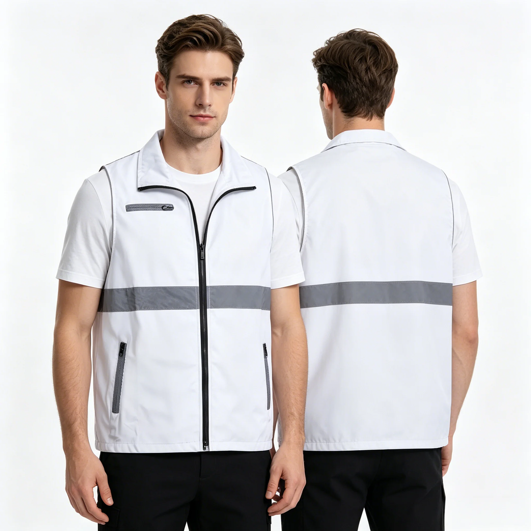 New Summer Sleeveless Thin Breathable Vest Universal Event Work Vest Volunteer Printing Logo