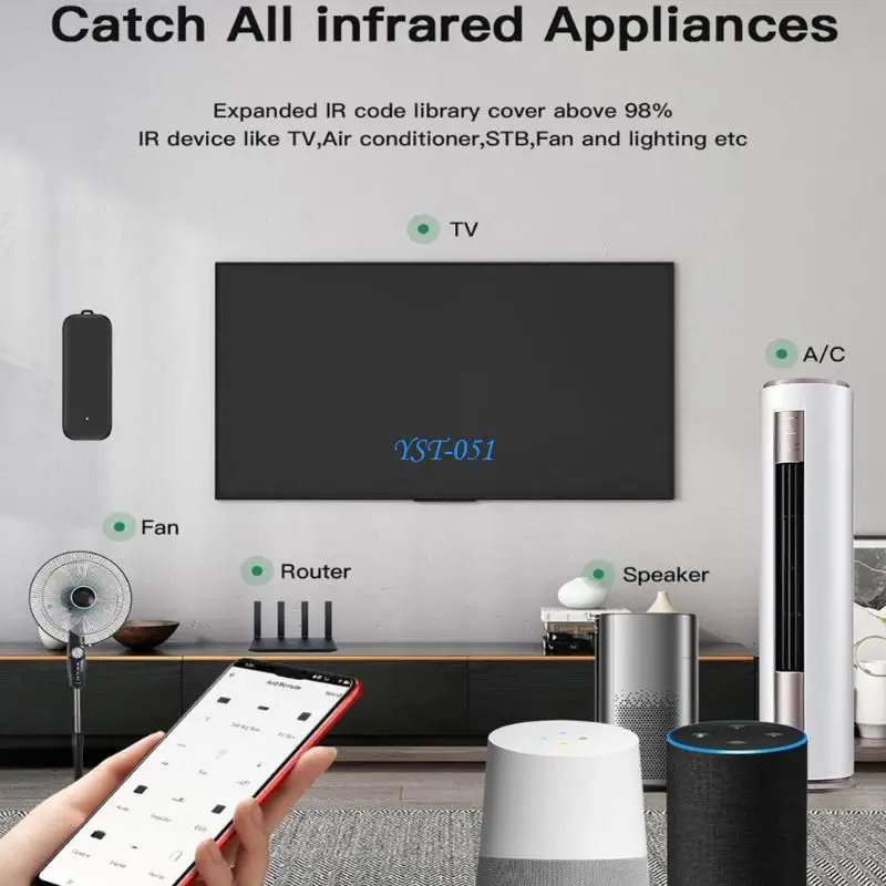

E15A Universals Battery Operated Remote Control Replacement Intelligent WIFI Home Remote Controller for Homes control