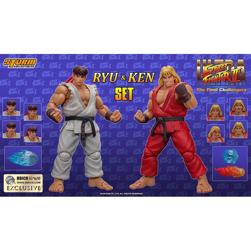 

In Stock Original Storm Toys 1/12 CPSF25 RYU KEN Street Fighter Two Person Suit Animation Character Model Action Toys Gifts